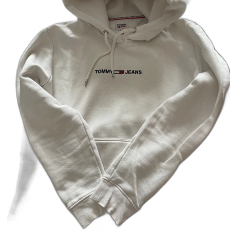 Vit Hoodie från Tommy Jeans