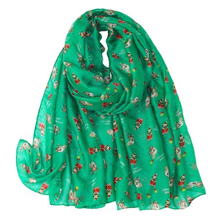 Julemønstret Dame Ferie Festival Skjerf Sjal Lettvekt