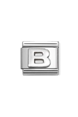 Oxidised Letters 925 sterling silver B