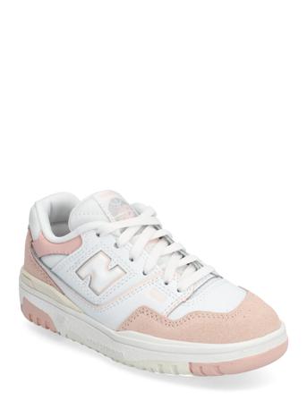 New Balance Bb550 Kids Bungee Lace Sport Sneakers Low-top Sneakers Pink New Balance