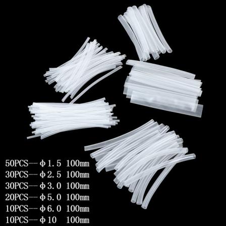 150 stk 100 mm 2:1 Krympslange Polyolefin Transparent