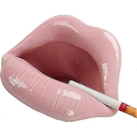 Mund Læber Formet Keramisk Askebæger Unikt Rygetilbehør Bordplade Cigaret Bar Pub Restaurant Hjemmekontor Indretning