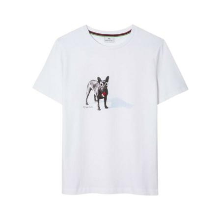 PS By Paul Smith Bulldog Printed T-Shirt Hvid, Herre T-shirts
