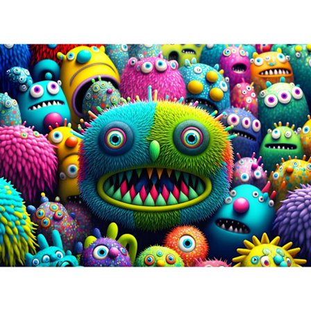 Färgglada varelser 1000 bitars pussel 1000 bitars pussel Heminredning Pussel