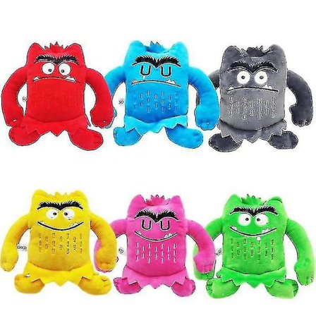 Farvet Plyslegetøj Blødt Fyldt Dyr Dukke Til Børn Fødselsdag Julegave Min Lille Følelsesmæssige Monster (FMY)