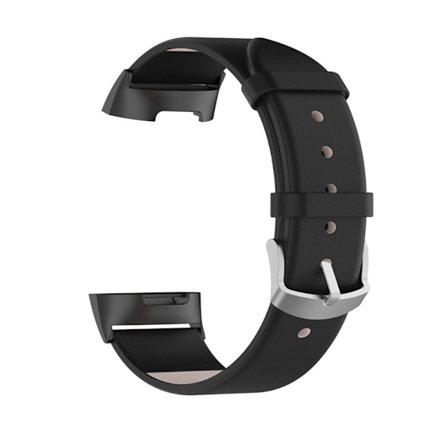 Fitbit Charge 5 urrem i ægte læder - Sort