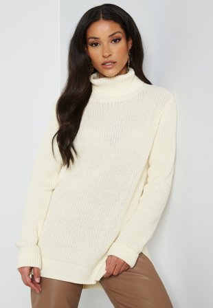 Happy Holly Lucy turtle neck sweater Cream Klær