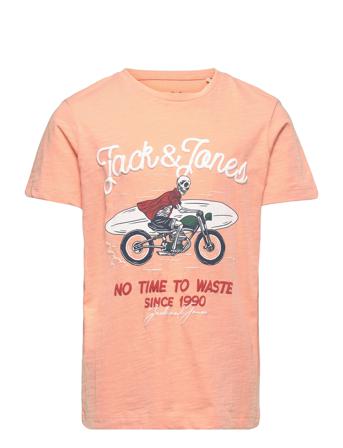 Jorvenice B S Tee Ss Crew Neck Ln Jnr T-shirts Short-sleeved Rosa Jack & J S