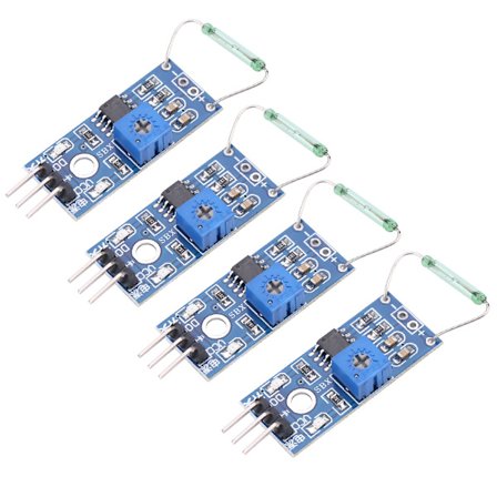 4 stk. Reed Sensor Magnetisk Switch Modul Normalt Åben DIY Kit