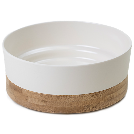 Selected by ZOO - Matskål Bambus Hvit M/L 525ml 14x5cm 14x5cm - Hund - Matplass & vannautomater for hund - Matskåler og vannskåler - ZOO.no