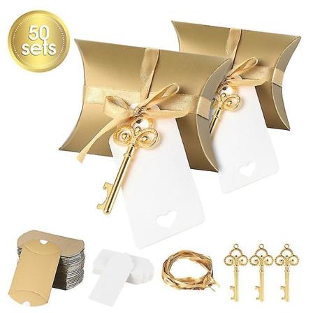 50 kpl valkoisia karkkipahvilaatikoita häälahjoja lahjapakkauksia 7x9cm juuttinarulla 23m lahja