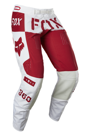 Pantaloni Cross Fox Racing 360 Nobyl Rosso-Bianco 30