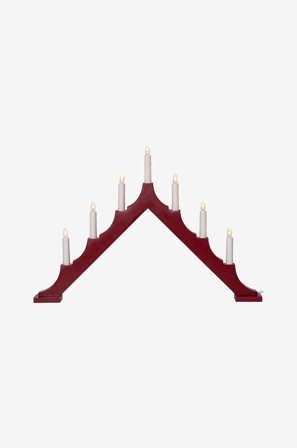 Star Trading - Lysestake Alma 7L - Rød - Adventsstaker - Fra Homeroom