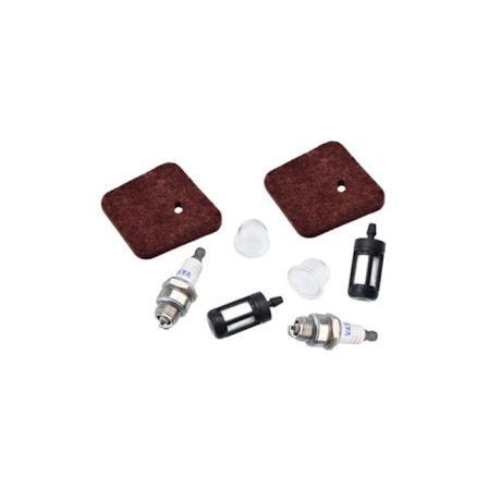2 Sett Luftfilter, Drivstoffilter, Tennplugg, Forgasser, Primerpære, Passer Stihl FS38 FS45 FS46 FS55 HS45 FC55 KM55
