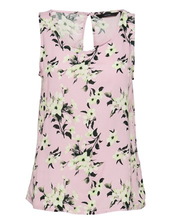 Vmsimply Easy Sl Tank Top Wvn Ga Pink Vero Moda