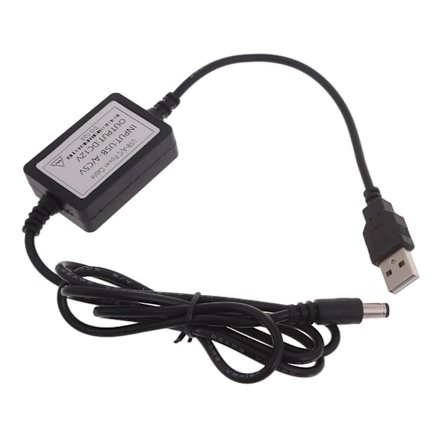 DC5V til DC 12V USB-spænding Step Up Converter-kabel USB-strømforsyningsadapterledning med 5,5 x 2,1 mm 115cm/45''