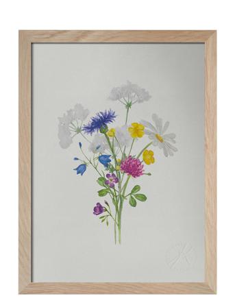 Sju Sorters Blommor Home Decoration Posters & Frames Posters Botanical Multi/patterned Kunskapstavlan