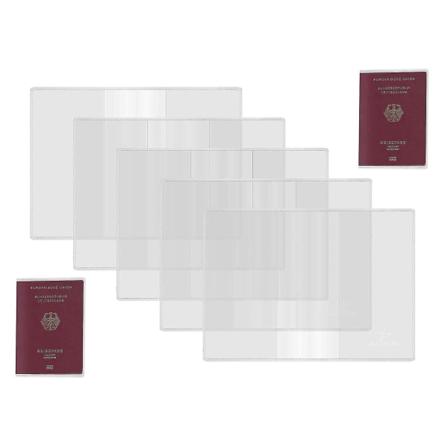5 kappaletta passikuoria, läpinäkyvä muovinen passikuori, vakiokokoisille passeille Rfid-henkilökorttikuoret