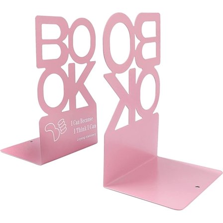 Metal Bogstøtte Kreativ "bog" Bogstavmønster Bogstøtte Organizer Skridsikker Kunst Bogstand