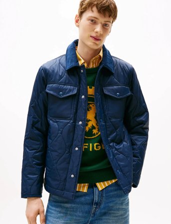 Tommy Hilfiger Mid Onion Quilted Shirt Jacket - Navy - S