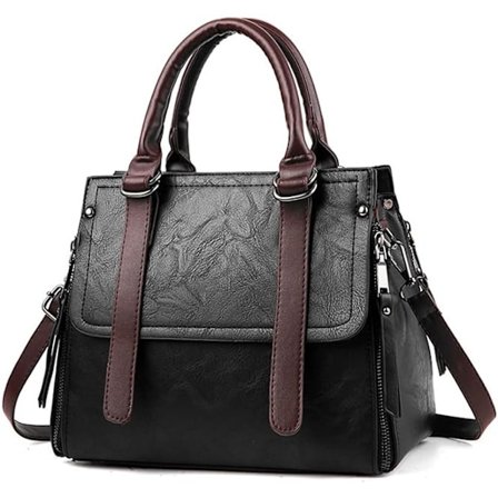 Damväska med handtag Vintage axelväska Damhandväskor Designer crossbody väska PU-läder Arbetsväska Clutch Medium storlek