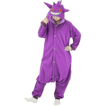 Gengar Kostume Full Body Pyjamas Halloween Christmas One-piece Kigurumi For Mænd Kvinder