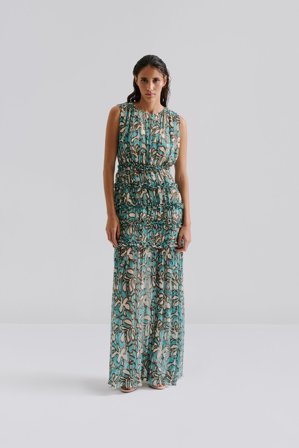 Malina - Raquel Maxi Dress - 32 - Ocean Corals