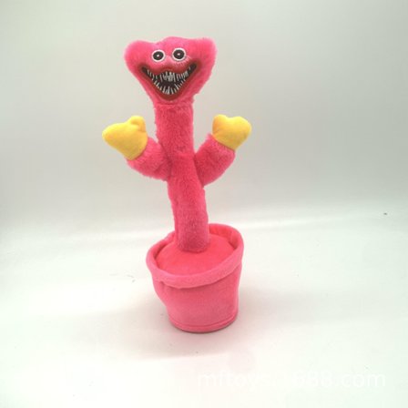 Poppy Playtime Huggy Wuggy Electric Plush Toy with Talking Function, Charming Design, Interactive Toy for Children, Soft Material, Creative Doll, Pink