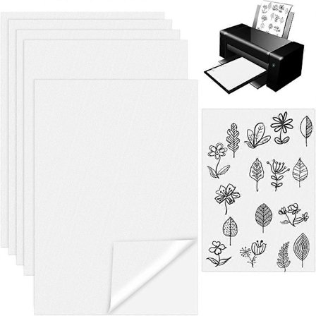 Pinne- og broderipapir for broderi, vannløselig broderioverføring for overføring av broderimønstre 5 STK