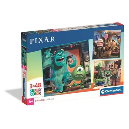 Palapeli Lapsille Disney Pixar 3x48 palaa Walt Disney, Valmistettu Italiassa, 25065, Clementoni