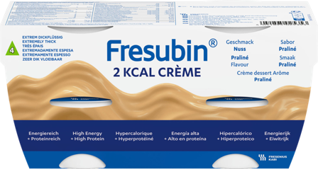 Fresubin 2 kcal Crème næringskrem nougat 4x125 g