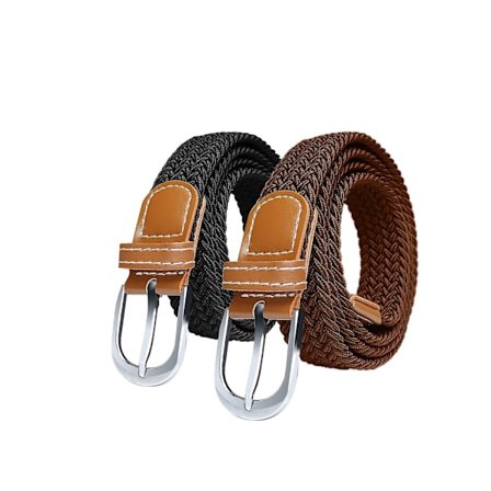 Dameremme X 2 stk - Elastisk Rem Kvinder, Damebælter Til Jeans Bukser, Slank Canvas Rem