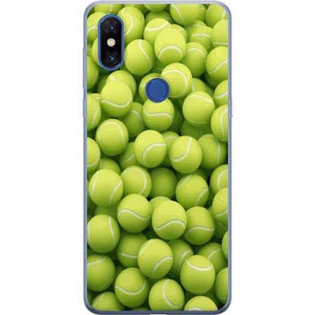 Yhteensopiva Puhelinkuori Xiaomi Xiaomi Mi Mix 3 Vihreiden tennispallojen kuvio korkealla tarkkuudella, urheilullinen motiivi toistettavalla tekstuuri