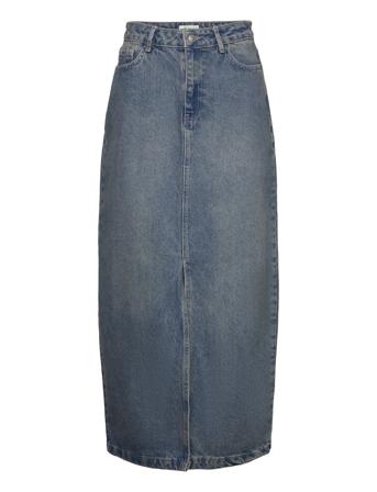 Esbow Long Skirt Denim F Blue Enkel Studio