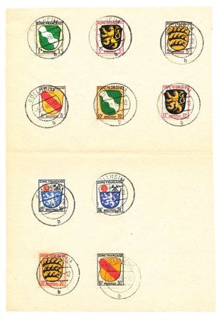 Tyskland Zoner 1945-1946 - MICHEL 1-10 - Stemplet