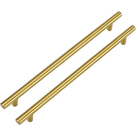 Förpackning med 10 Gyllene Möbelhandtag Gyllene Kök Rostfritt Stål Möbelhandtag 192mm