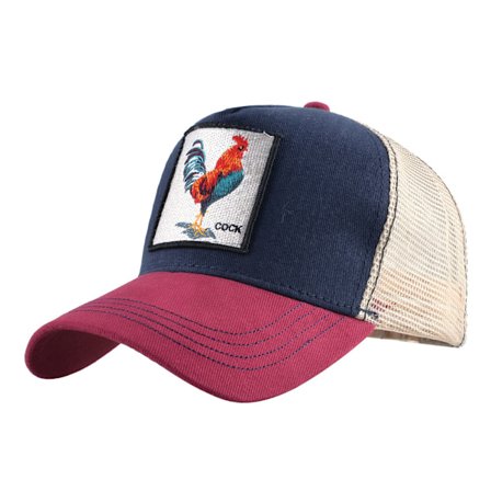 Animal bird mesh trucker hat snapback square patch unisex ba