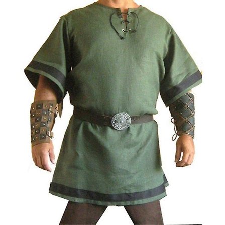 Plus Size Herr Medeltida Viking Knight Warrior Skjortor Toppar Cosplay kostym