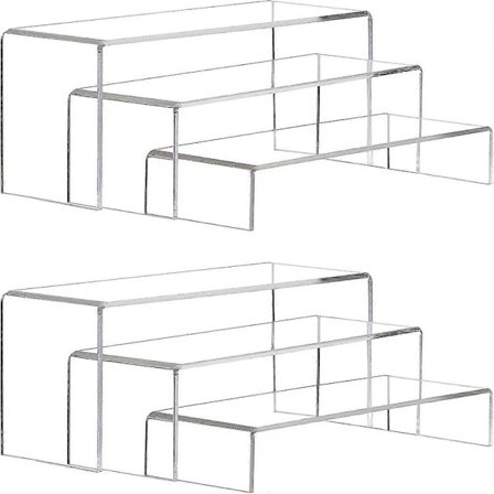 6 Pak Klar Akryl Display Stativer Sko Display Stativ Cupcake, Dessert Stativ