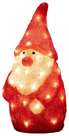 Konstsmide 6243-103 Dekorationsbelysning tomte, akryl, 38 cm 40 LED, Belysning