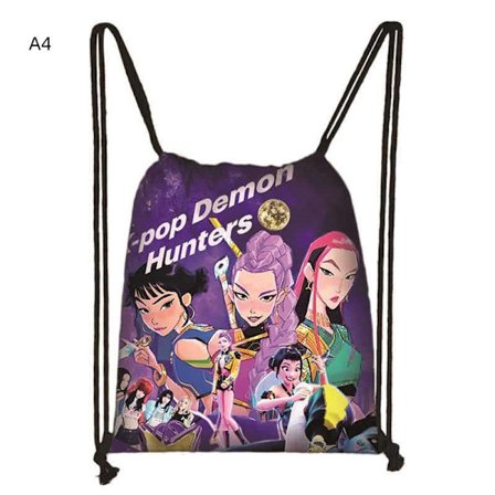 KPop Demon Hunters Huntrix Snøreposer Sports Rygsæk Gym