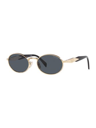 Prada Sunglasses made of metal in pale gold with lens in polyamide in dark grey