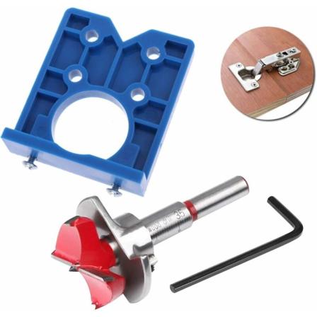 Hengsel Jig Drill Bit Sett 35MM Hidden Hinge Drill Bit Marking Drill