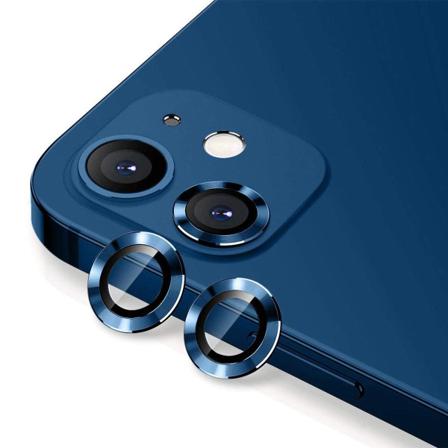 Iphone 11/12/12 Mini Kameralinsskydd Aluminum Alloy (2 Pcs) - Blå