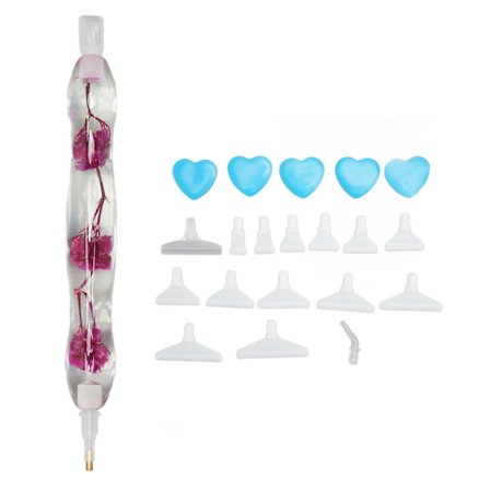 15,8 cm Rhinestone Art Pen Rhinestone Målnings Pen Rhinestone Art Målnings Tillbehör Verktygssats Lila Blomgren
