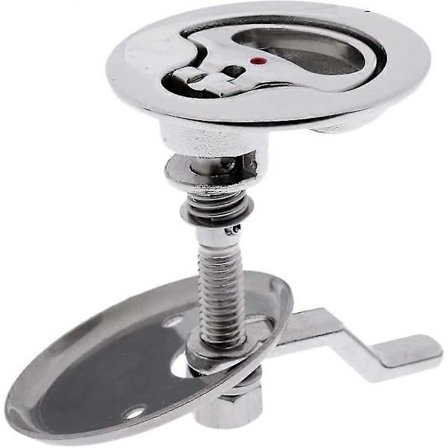 52mm Båt 316 Rustfritt Stål Innfelt Montert Trekk Lukekam Lås Løftehåndtak Med Bakplate, Sølv 1 stk cy TGN