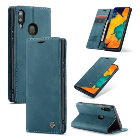 CaseMe Samsung Galaxy A40 Vintage kotelot - Sininen
