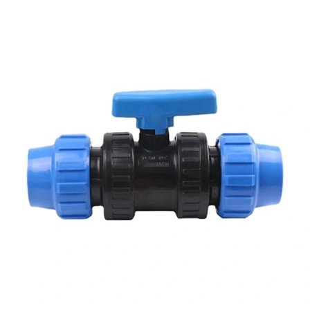 Sfærisk afspærringsventil til 32 mm vandrørskoblinger - 32mm PN10 kompressionsventil - kugleventil kompatibel med PE80 polyethylenrør og PE100-1