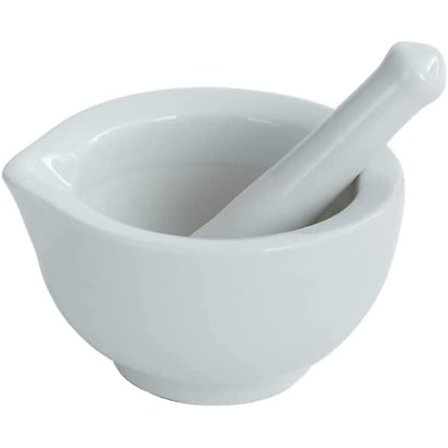 Mini Keramisk Mortel og Støter Sett, Pilleknuser Krydderkvern Kjøkkenverktøy