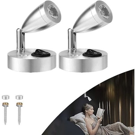 2st 3W 12V LED läslampor för marina husvagnar